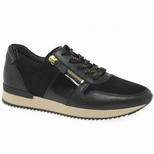 Black Gabor Lulea Casual Women Trainers | DAYX-42809