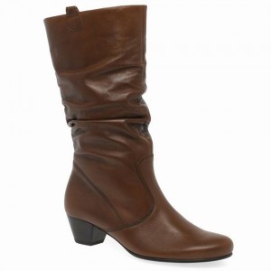 Black Gabor Rachel Leather Wide Fitting Boots Women Winter Boots | EYPZ-91607