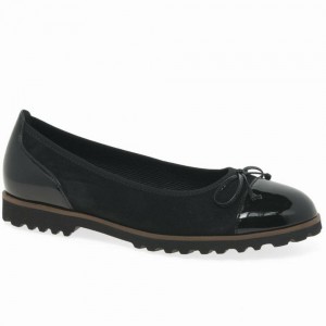 Black Gabor Temptation Casual Women Flat Shoes | DTKH-20491