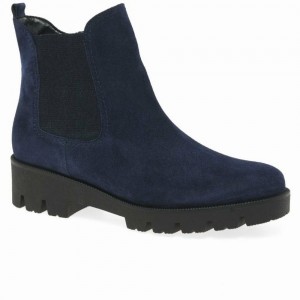 Blue Gabor Newport Women Chelsea Boots | UHEJ-40759