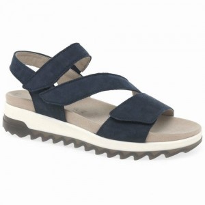 Blue Gabor Verity Strappy Low Heeled Women Wedge Sandals | ZOLE-93418