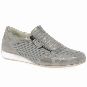 Grey Brown Gabor Brunello Casual Sports Women Trainers | PDHN-90658