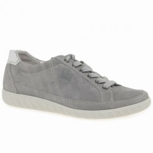 Grey Gabor Amulet Wide Fit Women Trainers | OEPT-20178