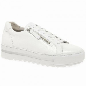 White Gabor Heather Casual Women Trainers | MOSL-86045