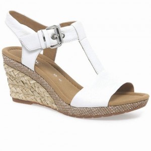 White Gabor Karen Modern Women Heeled Sandals | ZCPJ-76401