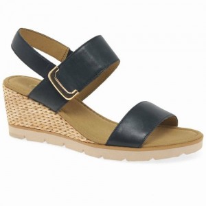 White Gabor Porter Women Wedge Sandals | RJLA-12854