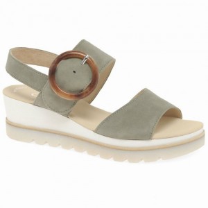 White Gabor Yeo Women Wedge Sandals | PBCT-05932