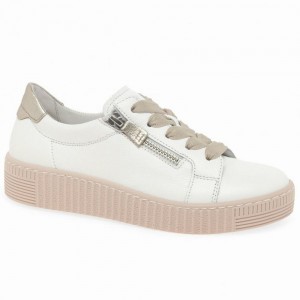 White / Rose Gabor Wisdom Casual Women Trainers | PEYA-85230