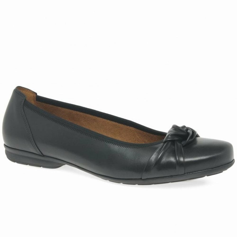 Black Gabor Ashlene Casual Women Flat Shoes | NOIF-38106