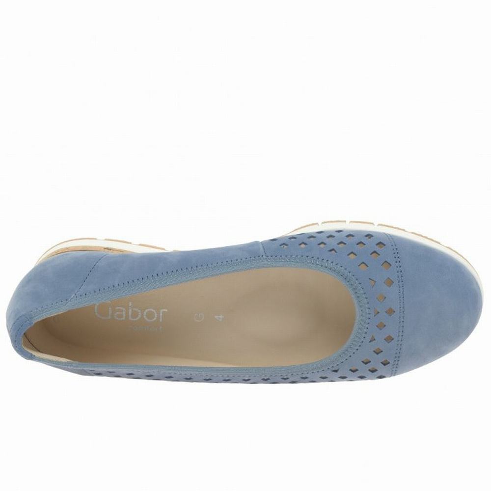 Black Gabor Berry Punch Detail Women Flat Shoes | IHZM-28607