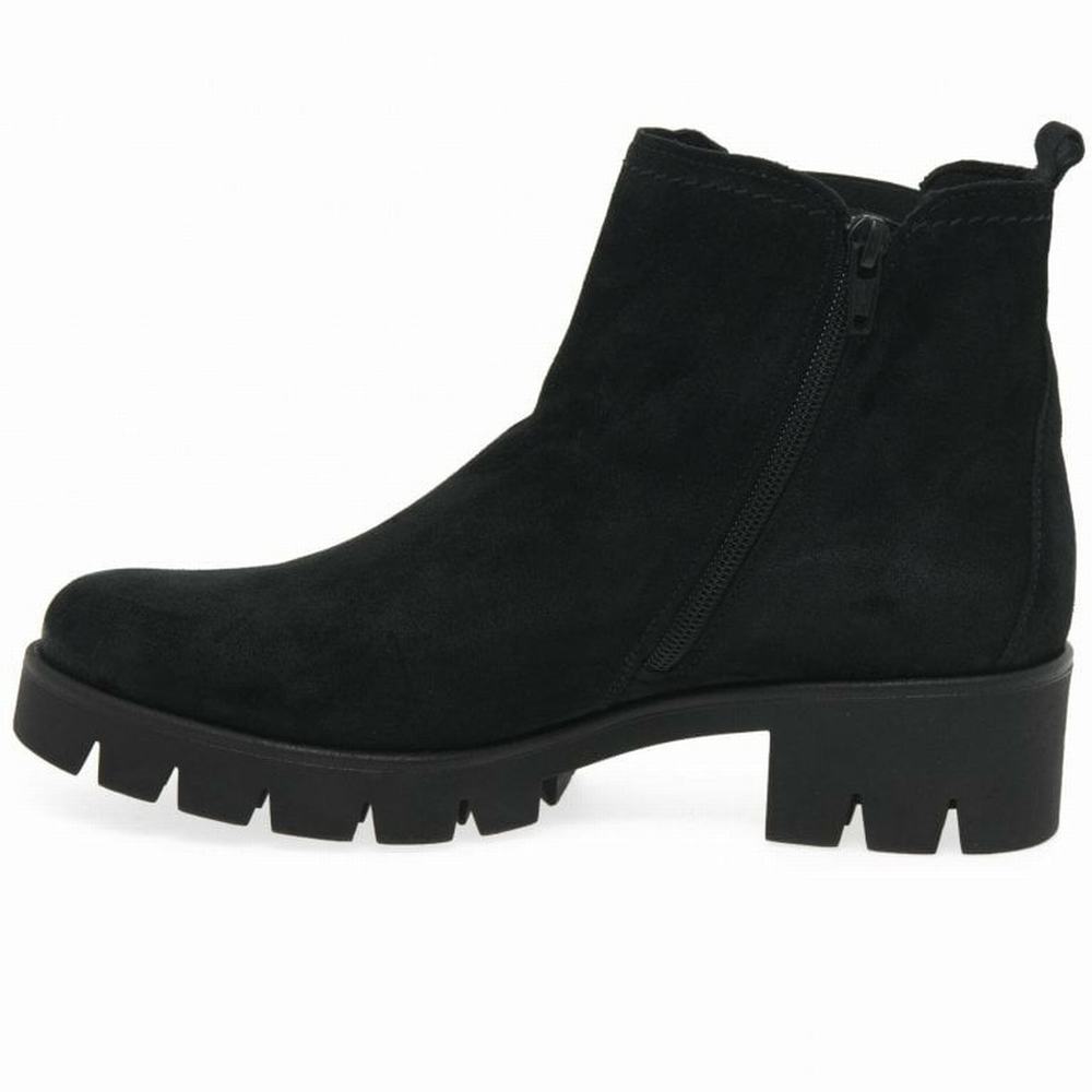 Black Gabor Bodo Suede Women Ankle Boots | GRYJ-46195