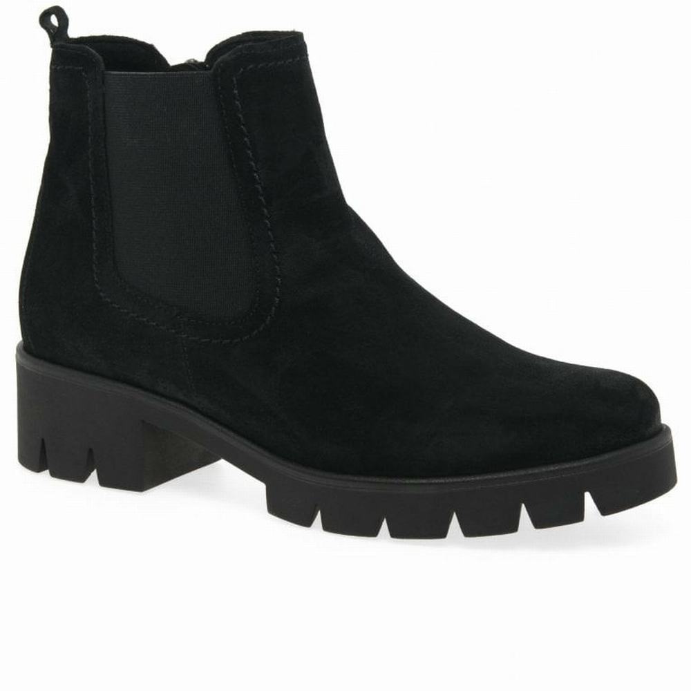 Black Gabor Bodo Suede Women Chelsea Boots | XAOD-53817