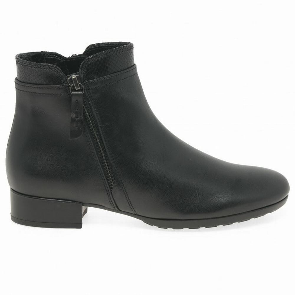 Black Gabor Briano Women Ankle Boots | ROPH-56487