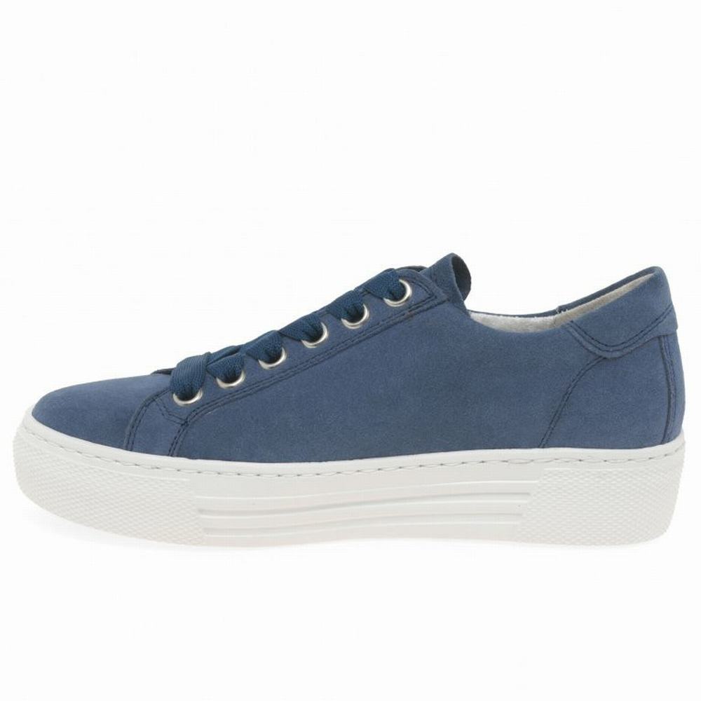 Black Gabor Campus Women Trainers | NLEZ-61804