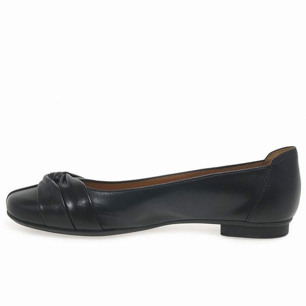 Black Gabor Frost Ballerina Pumps Women Flat Shoes | FOTG-61479