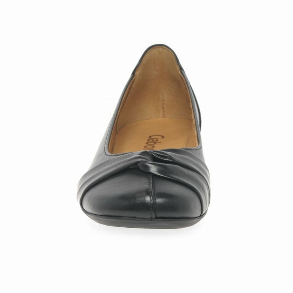 Black Gabor Frost Ballerina Pumps Women Flat Shoes | FOTG-61479