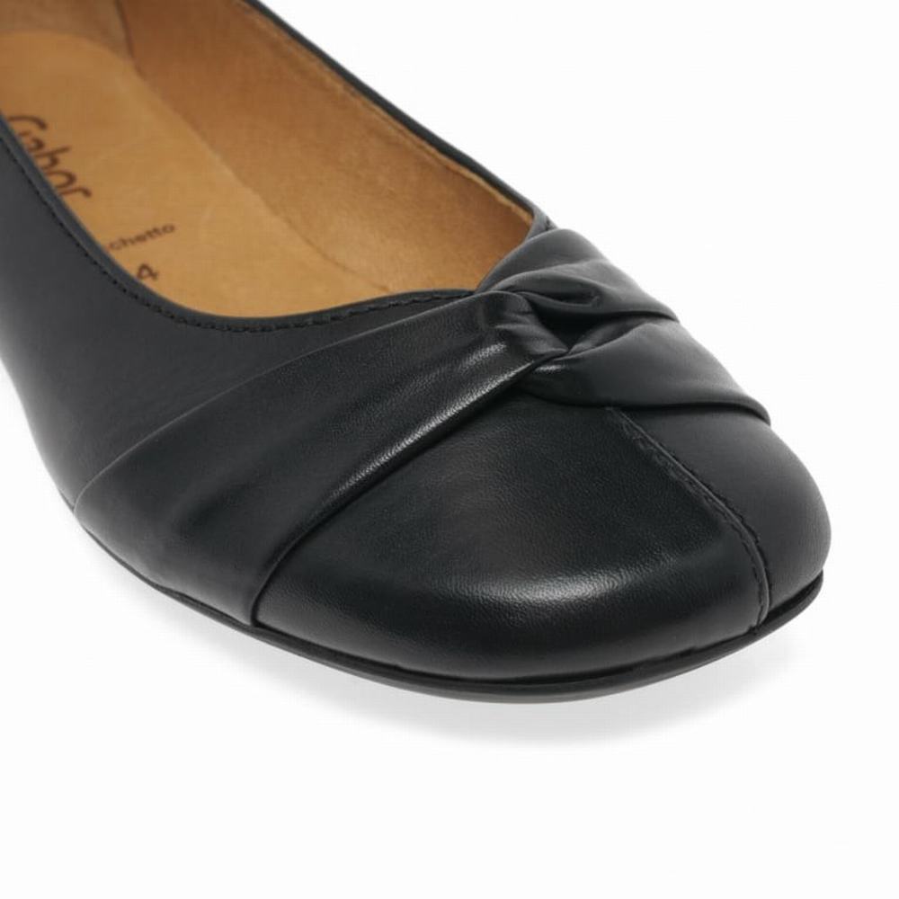 Black Gabor Frost Ballerina Pumps Women Flat Shoes | FOTG-61479