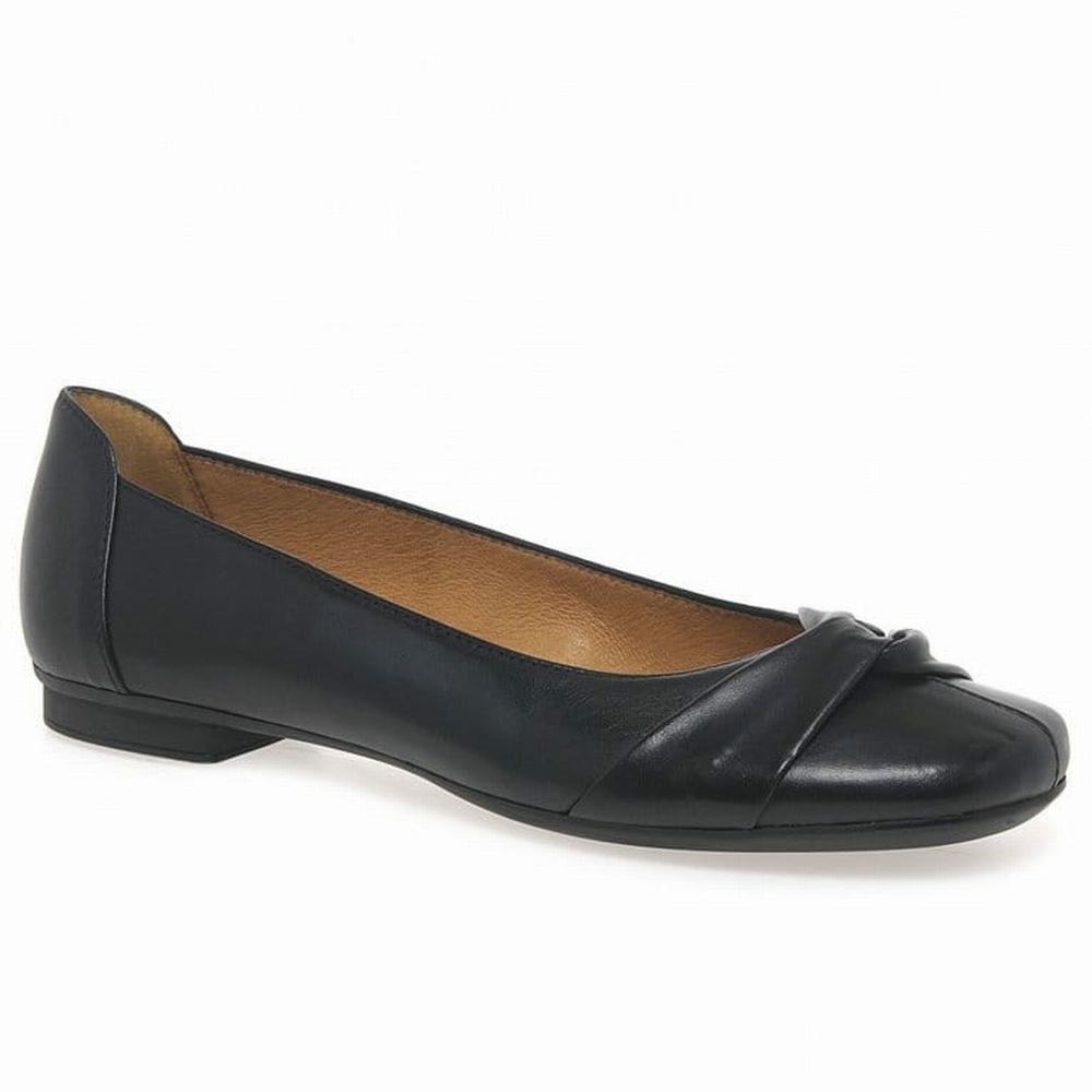 Black Gabor Frost Ballerina Pumps Women Flat Shoes | FOTG-61479