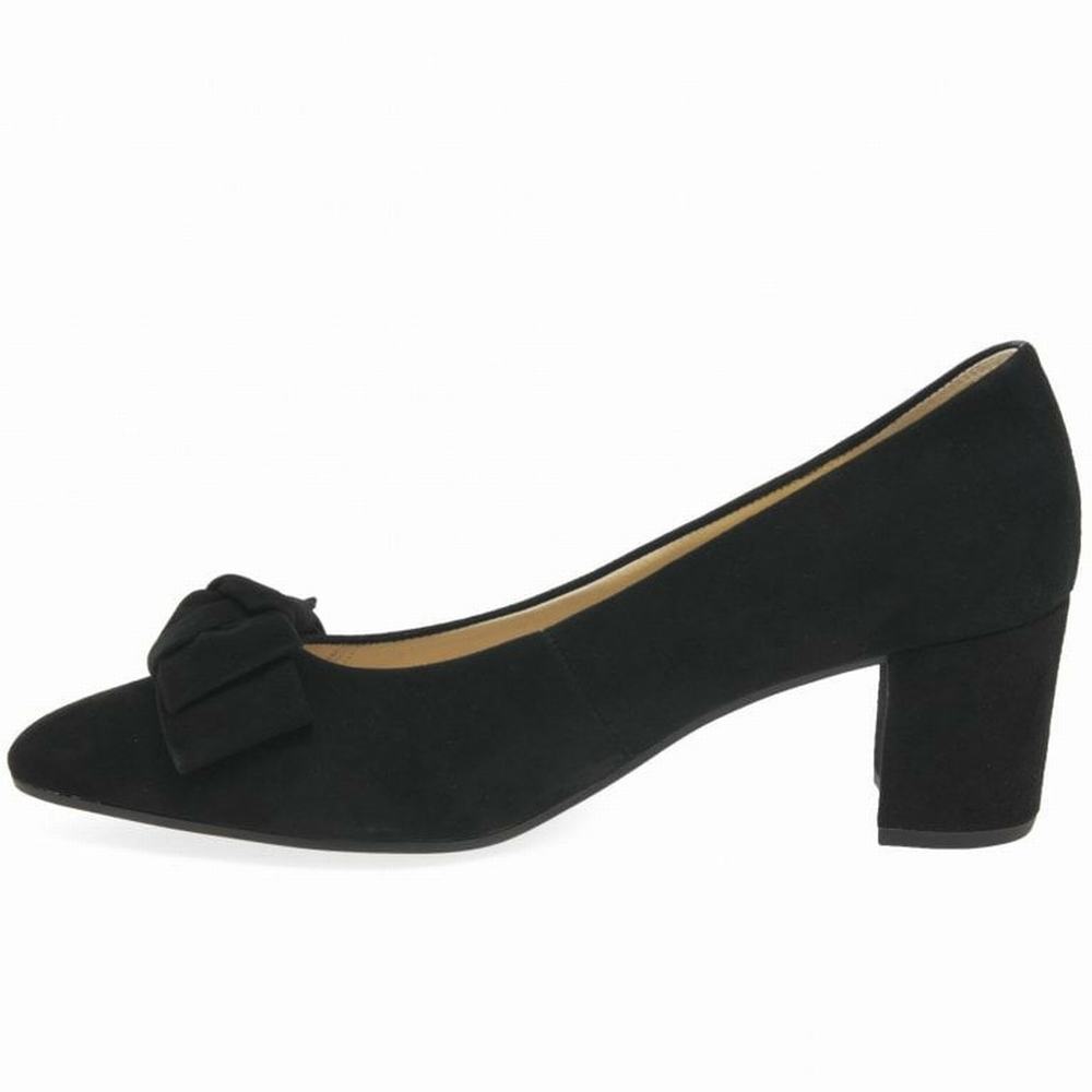 Black Gabor Kesh Court Women Heels | VDZU-62509