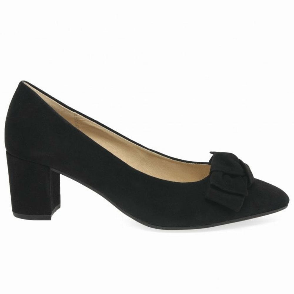 Black Gabor Kesh Court Women Heels | VDZU-62509