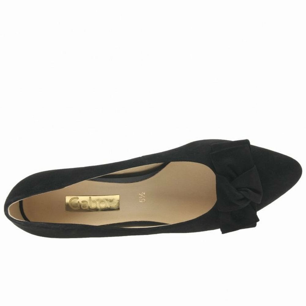 Black Gabor Kesh Court Women Heels | VDZU-62509