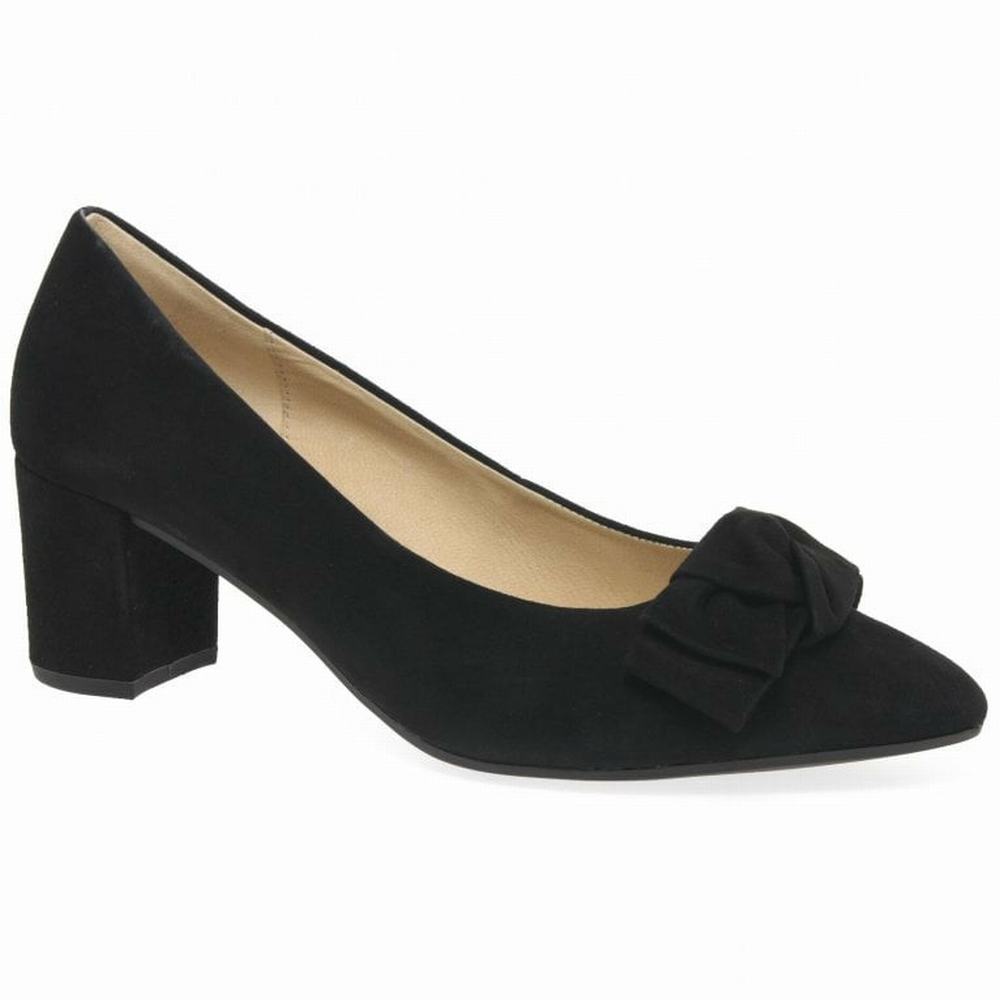 Black Gabor Kesh Court Women Heels | VDZU-62509