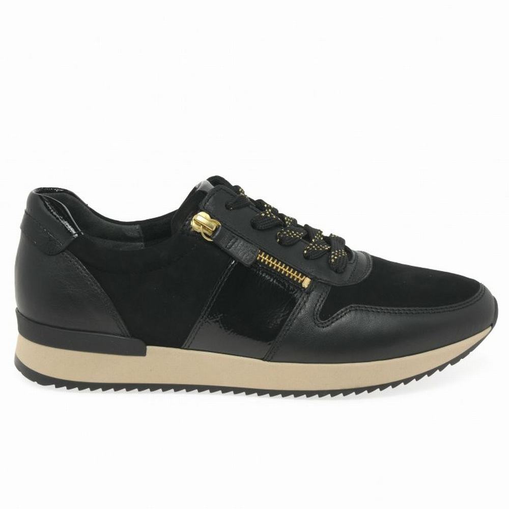 Black Gabor Lulea Casual Women Trainers | DAYX-42809