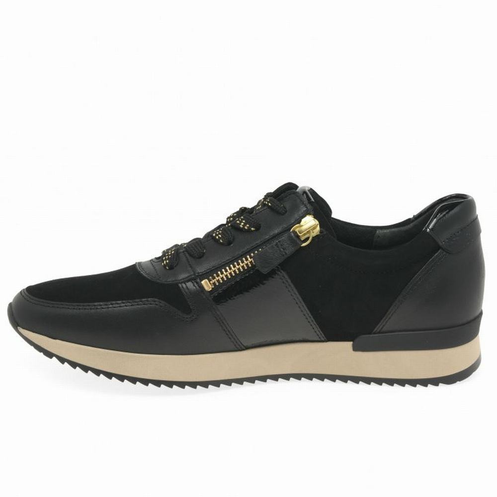 Black Gabor Lulea Casual Women Trainers | DAYX-42809