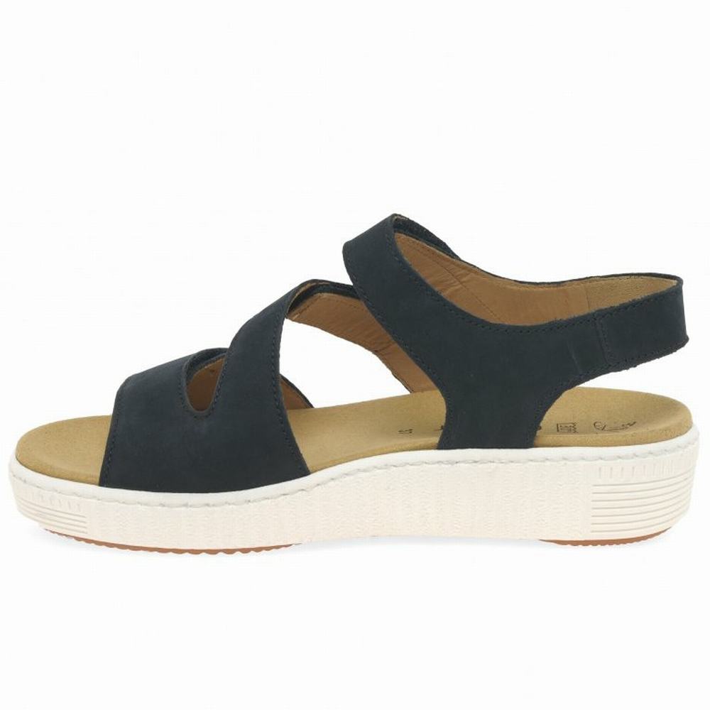 Black Gabor Marigold Women Wedge Sandals | CLFD-54071