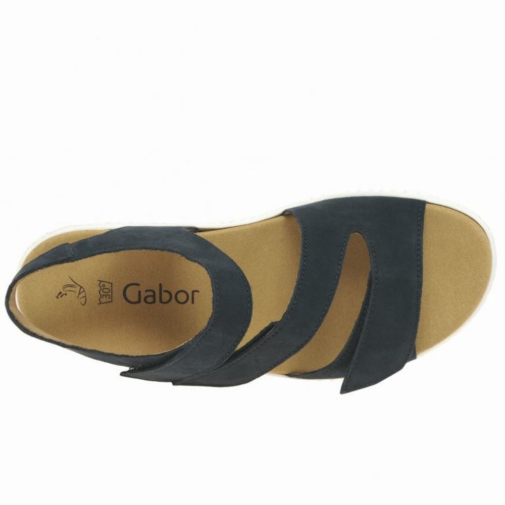 Black Gabor Marigold Women Wedge Sandals | CLFD-54071