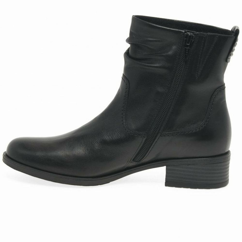 Black Gabor Mopsy Women Ankle Boots | BFHE-85461