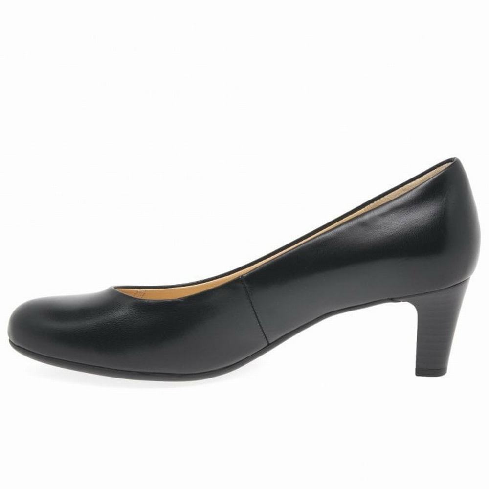 Black Gabor Nesta II Court Women Heels | TDUO-34160