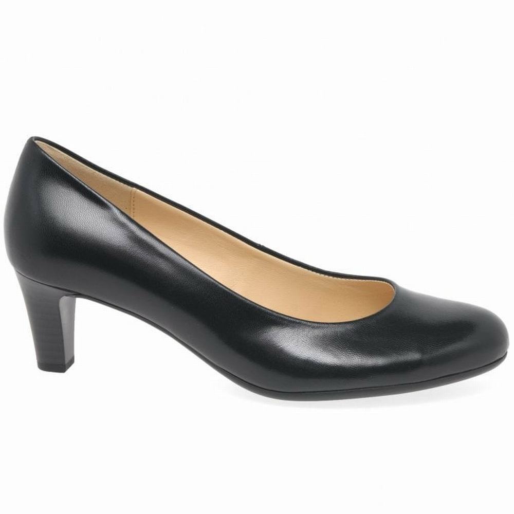 Black Gabor Nesta II Court Women Heels | TDUO-34160