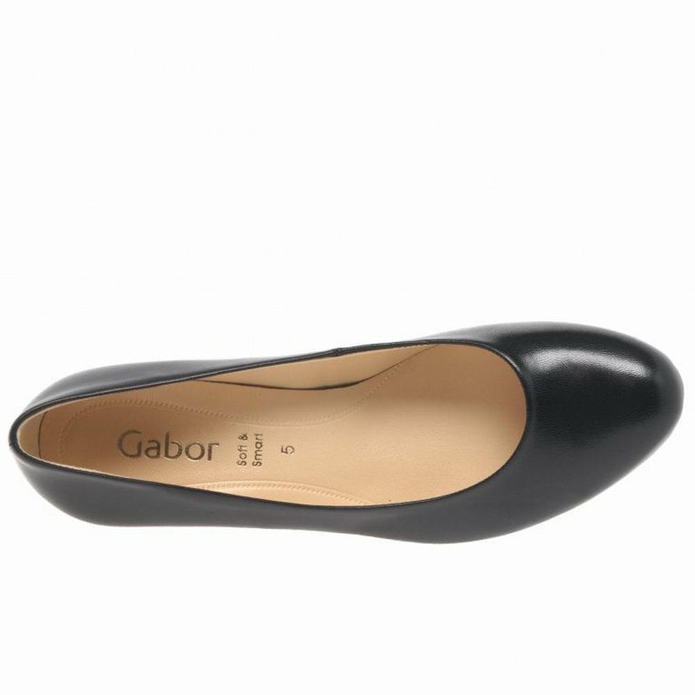 Black Gabor Nesta II Court Women Heels | TDUO-34160