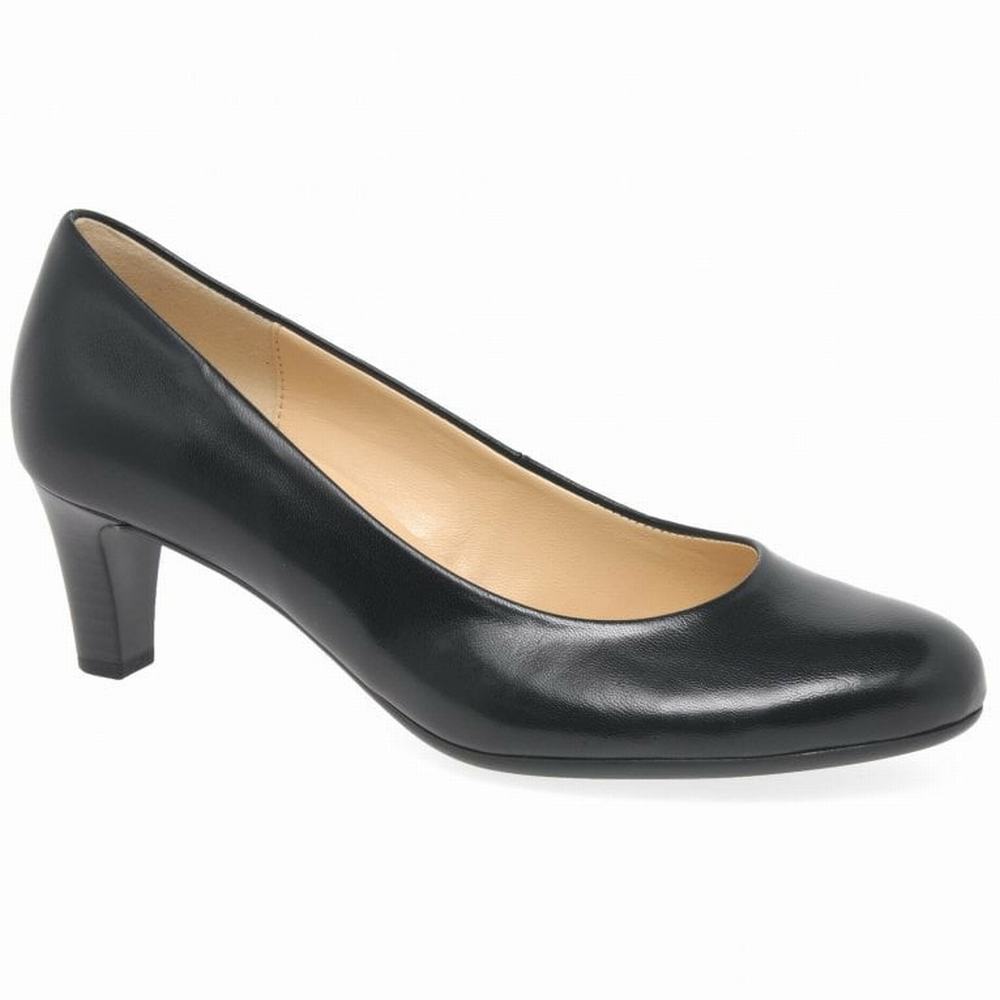 Black Gabor Nesta II Court Women Heels | TDUO-34160