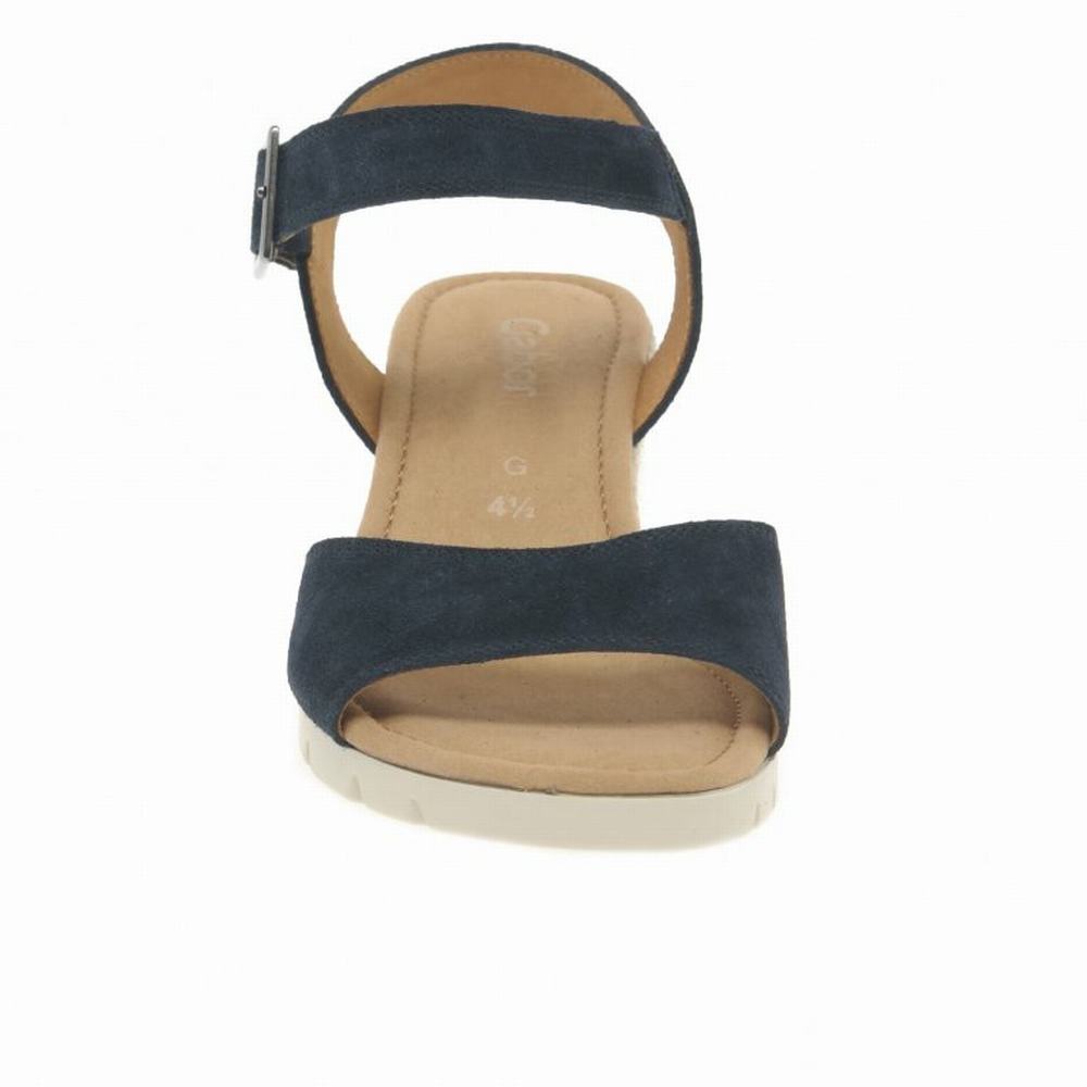 Black Gabor Nieve Women Wedge Sandals | PGZO-97314