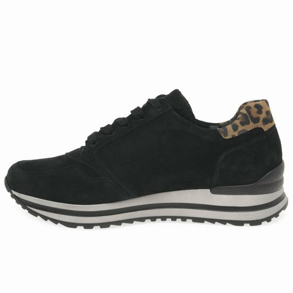 Black Gabor Nulon Women Trainers | TWON-59713