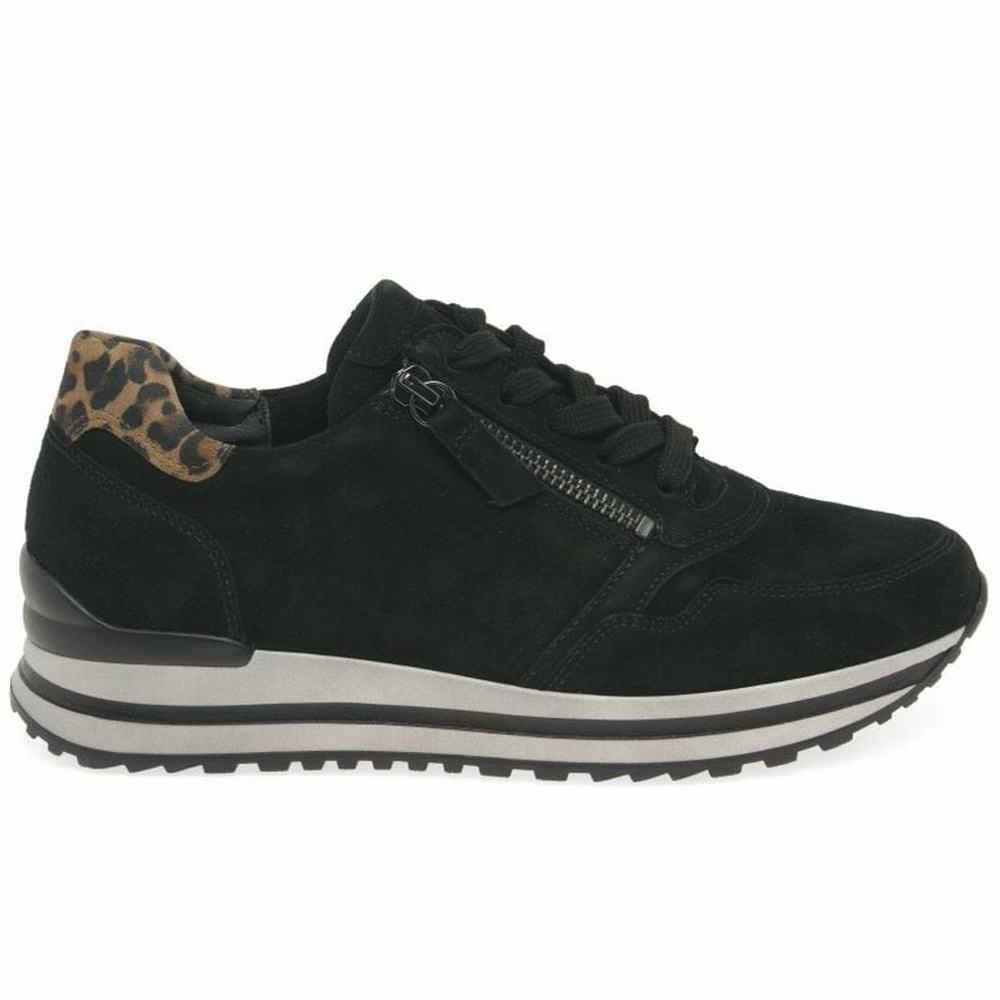 Black Gabor Nulon Women Trainers | TWON-59713