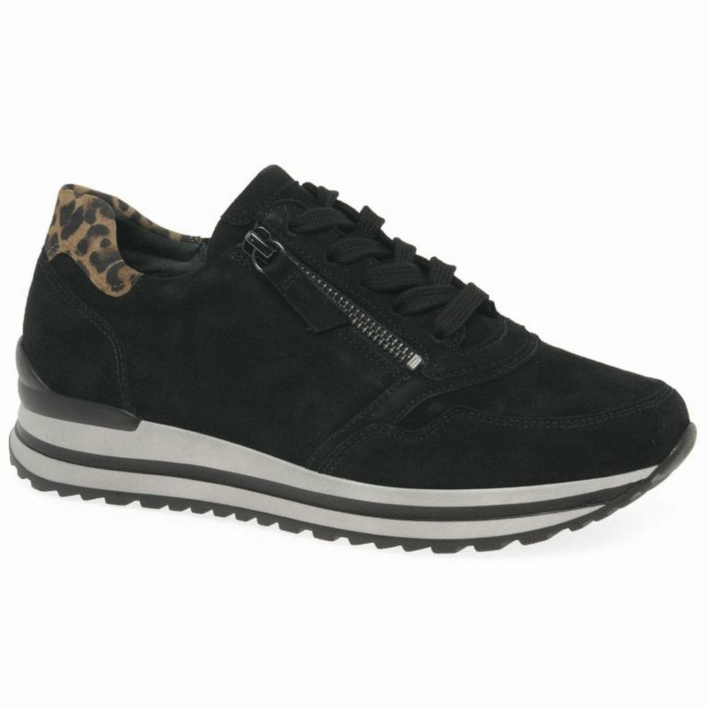 Black Gabor Nulon Women Trainers | TWON-59713