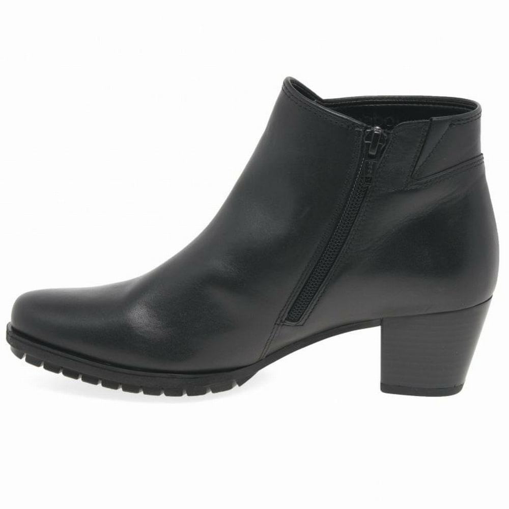 Black Gabor Olivetti Zip Fastening Women Ankle Boots | CFBI-53710