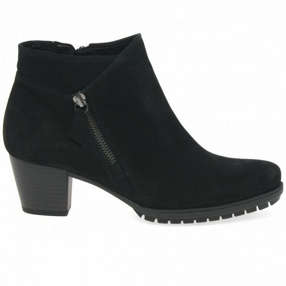 Black Gabor Olivetti Zip Fastening Women Ankle Boots | PQAD-89137