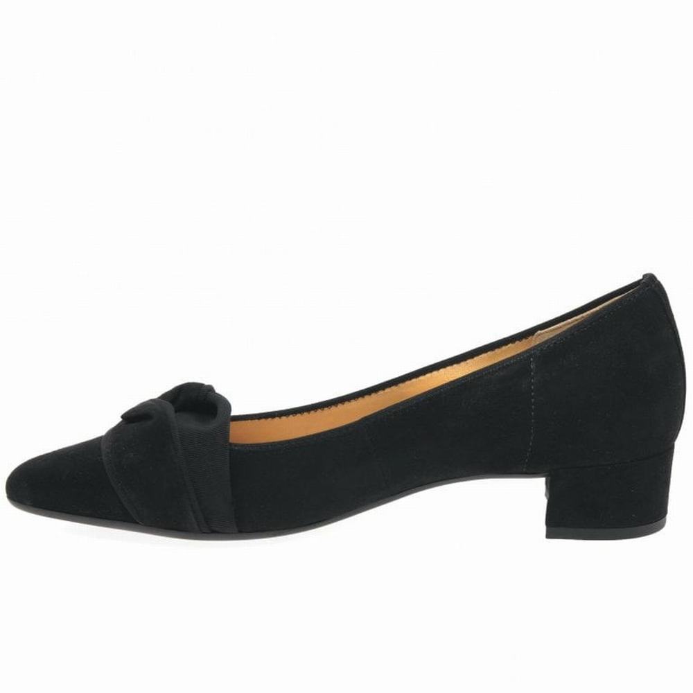 Black Gabor Prince Court Women Heels | EIOT-05483