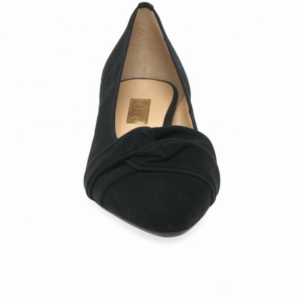 Black Gabor Prince Court Women Heels | EIOT-05483