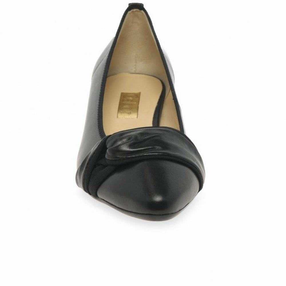 Black Gabor Prince Court Women Heels | NXRO-31204