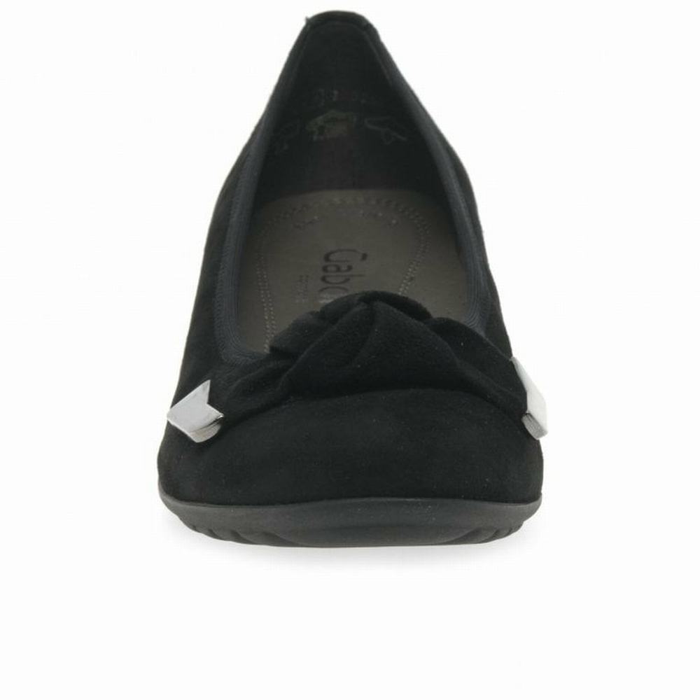 Black Gabor Silent Pumps Women Flat Shoes | WKOP-05628