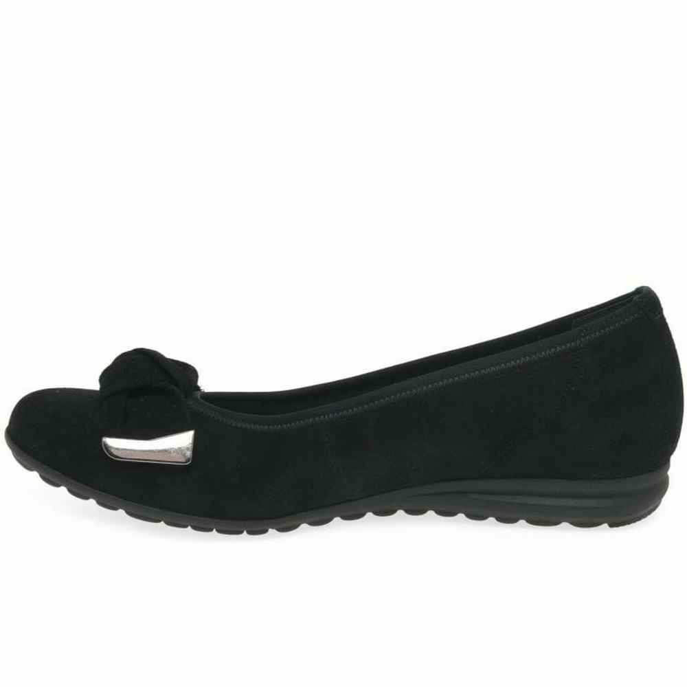 Black Gabor Silent Pumps Women Flat Shoes | WKOP-05628