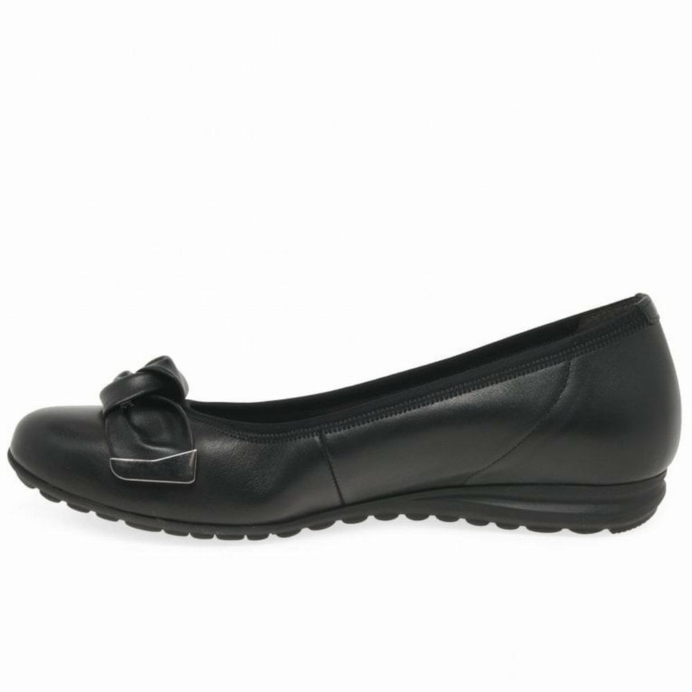 Black Gabor Silent Pumps Women Flat Shoes | FBMO-63917