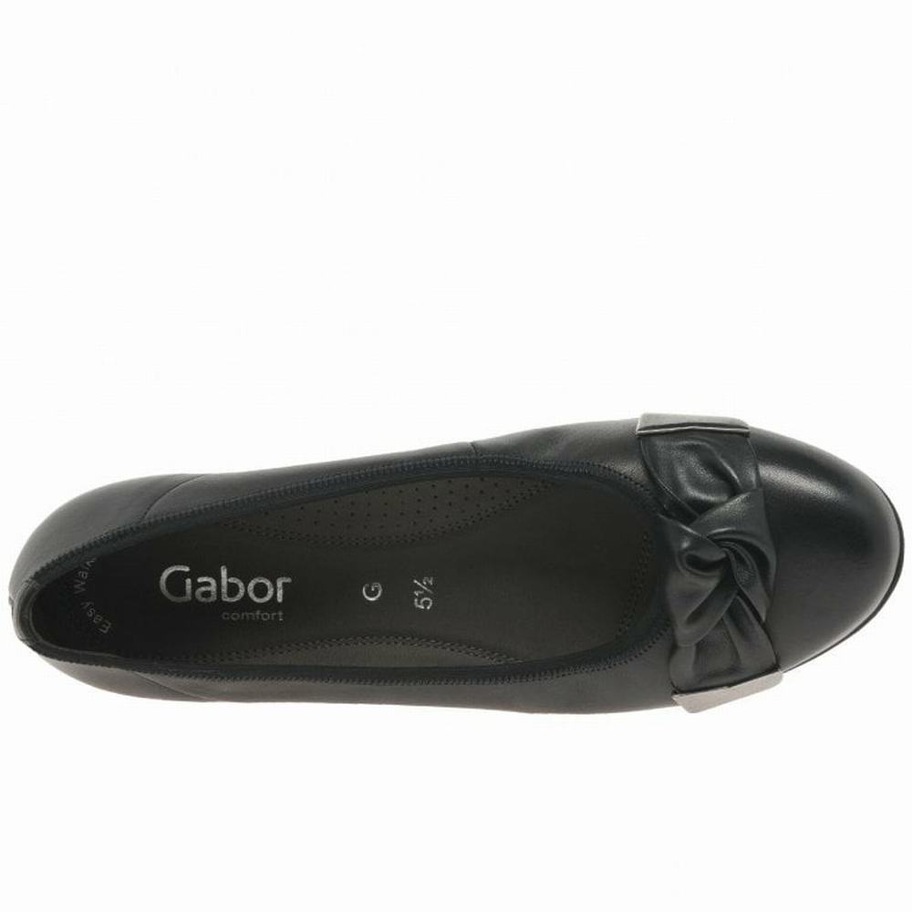 Black Gabor Silent Pumps Women Flat Shoes | FBMO-63917