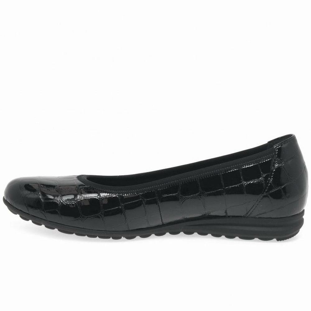 Black Gabor Splash Casual Women Flat Shoes | RIPH-78391