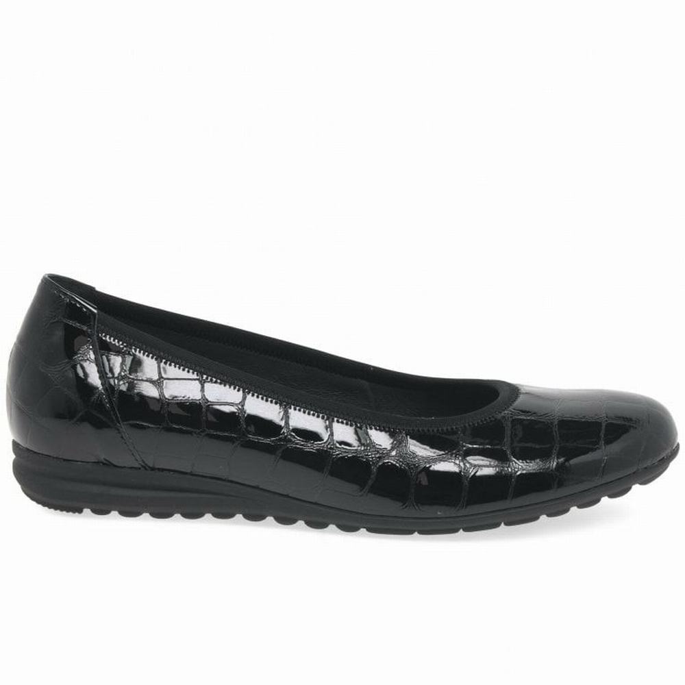 Black Gabor Splash Casual Women Flat Shoes | RIPH-78391